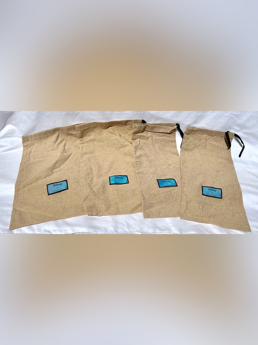 Gucci X Disney Drawstring Canvas Dust Bags (Set of 4)